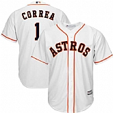 Astros 1 Carlos Correa White Cool Base Jersey Dzhi,baseball caps,new era cap wholesale,wholesale hats